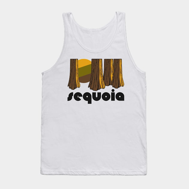 Retro Sequoia ))(( Tourist Souvenir National Park Design Tank Top by darklordpug